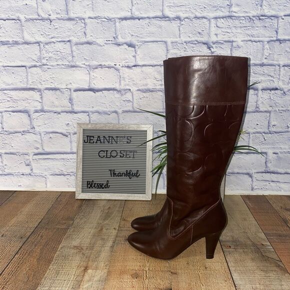 Coach Millie Boots Size 7.5  Signature C Logo Print - Picture 13 of 13